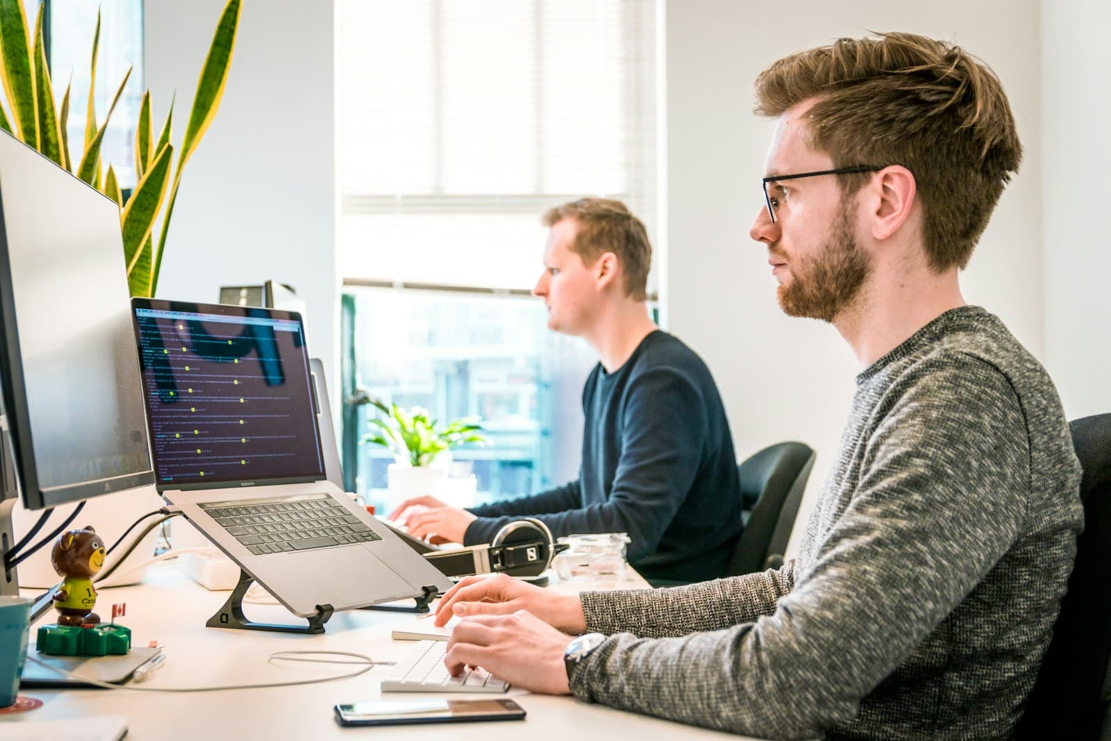 Team collaborating on a SaaS platform